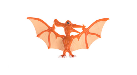 toy dinosaur, pterodactyl isolated on white background © serikbaib