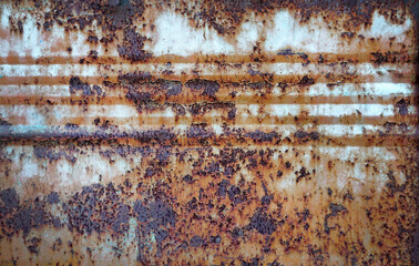 Rust of metals.Corrosive Rust on old iron white.Use as illustration for presentation.