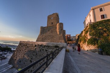 View of the Swabian Castle in Termoli (italy)