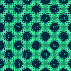 geometric pattern with circles in blue tones