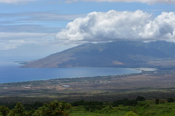 Valley seen from the mountains of Maui, Hawaii