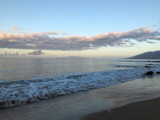 Beautiful beach at sunrise