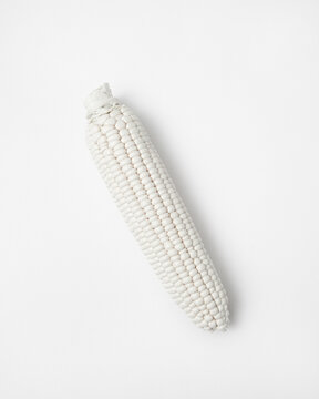 Organic painted white corncob.