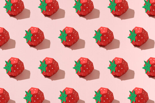Strawberry. Paper Fruits.