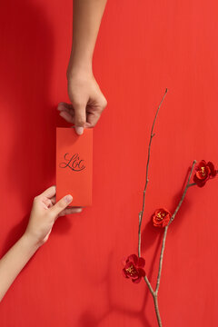Lunar New Year Concept. Flatlay.