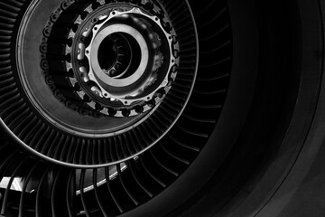 Details of the turboprop engine. Airplane propeller. Turbine mechanism and device. Screws, nuts,...