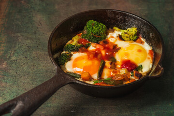 Fast food- still life- fried chicken eggs