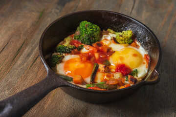 Fast food- still life- fried chicken eggs