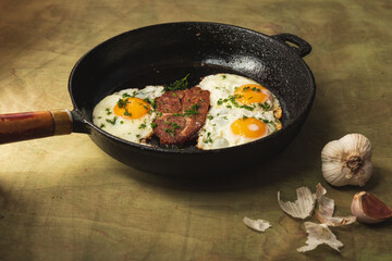 Still life - fried chicken eggs