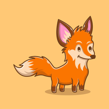 Illustration vector graphic of Cute Fox.