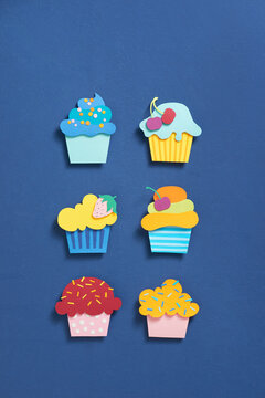 Birthday cake made paper cut.