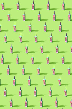 Pattern of retro mobile telephone.
