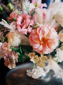Flower from composition on tabletop