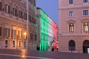 Montecitorio square in Rome - Italy - 398307712