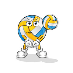 volleyball play volleyball mascot. cartoon vector