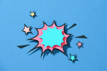 Papercut of speech bubble