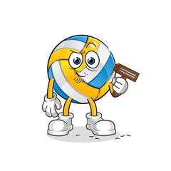 volleyball shave facial hair vector. cartoon character