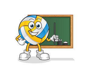 volleyball teacher vector. cartoon character