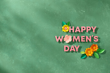 8 March. Decoration concept of Happy Woman's Day.
