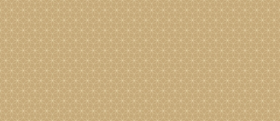 Abstract geometric seamless pattern in Arabian style. Thin golden lines texture, elegant floral lattice, mesh, grid. Oriental luxury background. Subtle gold ornament. Vector modern repeatable design