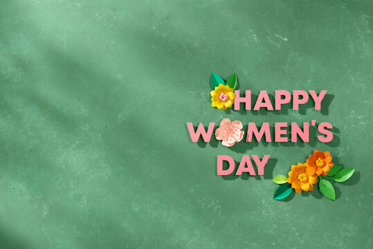 8 March. Decoration concept of Happy Woman's Day.