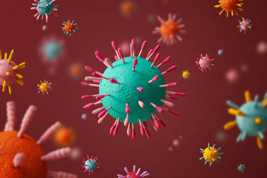 Pathogenic viruses causing infection in host organism , Viral disease outbreak - Powered by Adobe