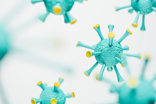 Blue viruses.