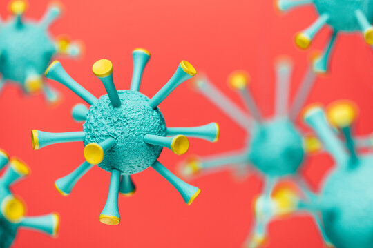 Blue viruses.