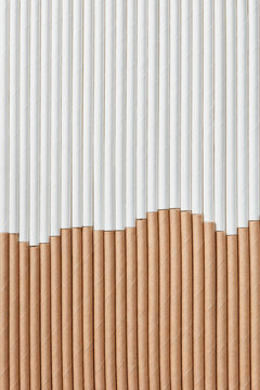 Diagram line from papercraft disposable straws.