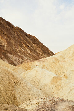 Man hiking in mountains