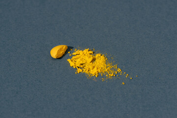 A crushed pill.