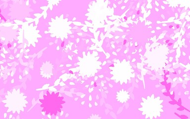 Fototapeta na wymiar Light Pink vector natural artwork with flowers