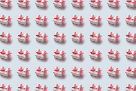 Horizontal pattern from paper gift boxes.
