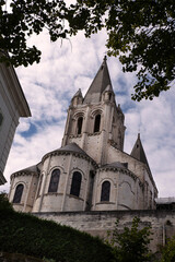 Fototapeta na wymiar Architecture of the church of the town of Loches in France