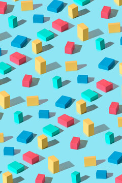 Creative pattern from colorful blocks.