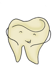 A tooth with a charming smile