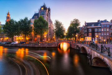 Amsterdam at night, Netherlands