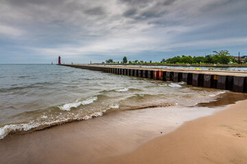 Milwaukee Pierhead Lighthouse view in Wisconsin State
