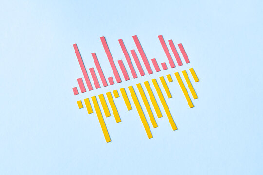 Handcraft diagrams from colored paper.