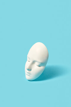 Gypsum face mask with soft shadow.
