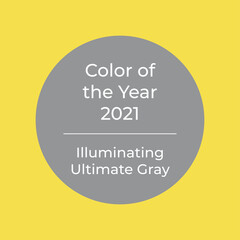 Colors of hope and faith in bright new world. 2021 - We meet you in yellow and gray.