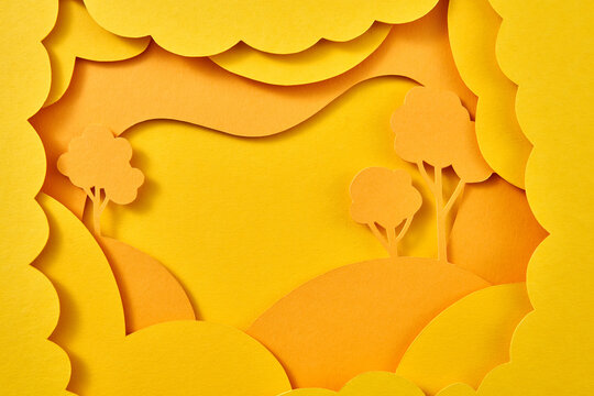 Handmade creative landscape background.