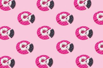 Plastic construction blocks pattern.