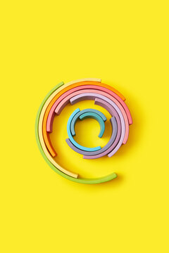 Modern colorful wooden constructor.