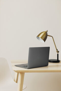 Laptop on table