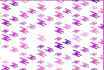 Fototapeta na wymiar Light Pink vector backdrop with long lines.