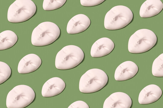 Pattern from facial porcelain masks.