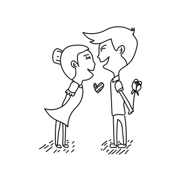 Cute Panda Couple In Love Simple And Minimal Cartoon Drawing Back View  From Behind Valentines Day Greeting Card Royalty Free SVG Cliparts  Vectors And Stock Illustration Image 99866752