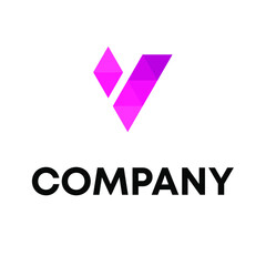 v logo