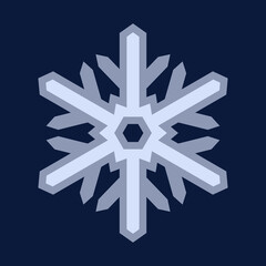 Snowflake. Vector illustration on a dark background.